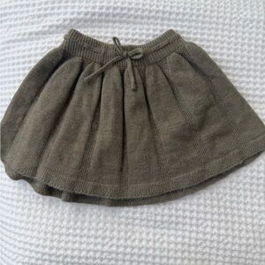 Zara Kids olive green knitted skirt 2-3 years